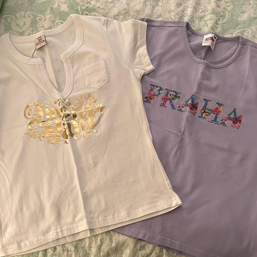 Set of 2 Travel European Tees - Amsterdam & Prague